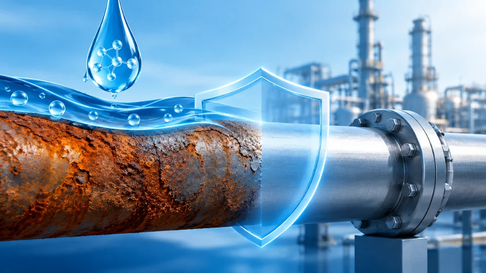 Corrosion inhibitors protecting industrial pipelines from rust