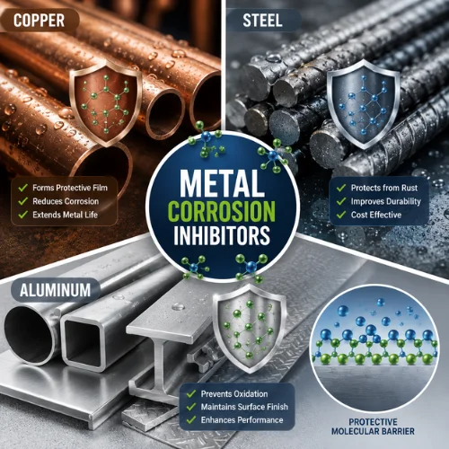 Metal corrosion inhibitors for copper steel and aluminum protection